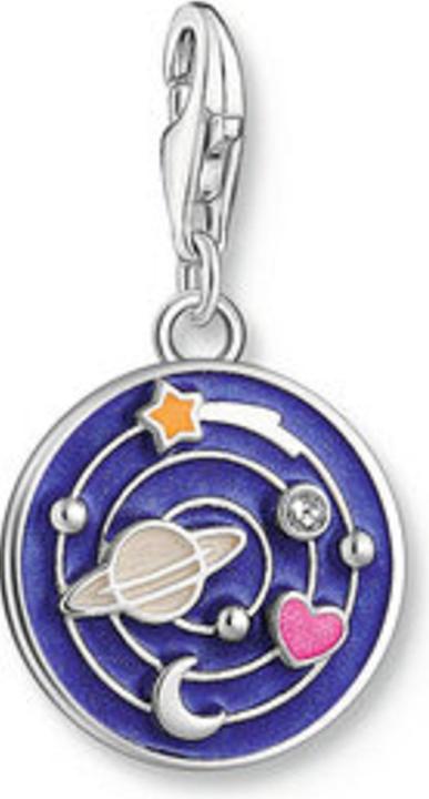 Produktbild Thomas Sabo Charm-Anhänger Galaxie mit bunter Kaltemaille Silber geschwärzt (925er Silber, Emaille)