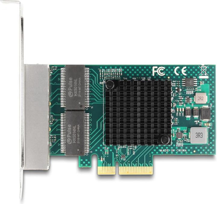 Actual product image Delock PCI Express x4 card to 4 x RJ45 Gigabit LAN BCM (PCI-E x4)