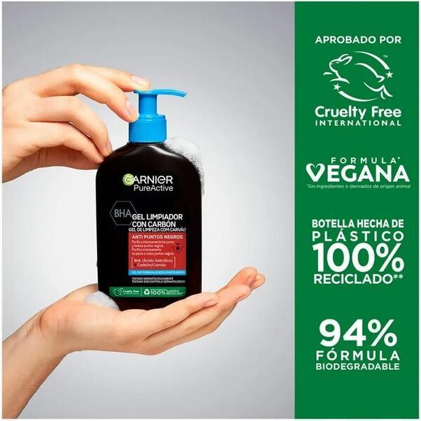 Produktbild Garnier Pure Active Charcoal Face Cleansing Gel 250ml (Reinigungsgel, 250 ml)