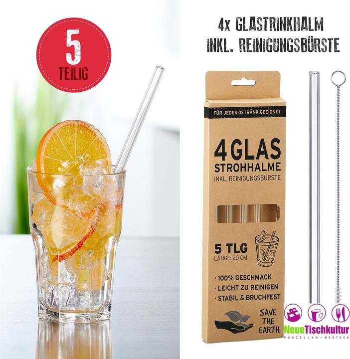 Actual product image neuetischkultur Glass Straw Set of 4 (4 x)