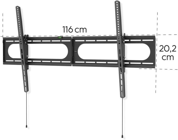 Image du produit Hama Support TV mural, inclinable, 305 cm (120") jusqu'à 100 kg, distance du mur 2,8 cm (Mur, 100 kg, 37" - 120")
