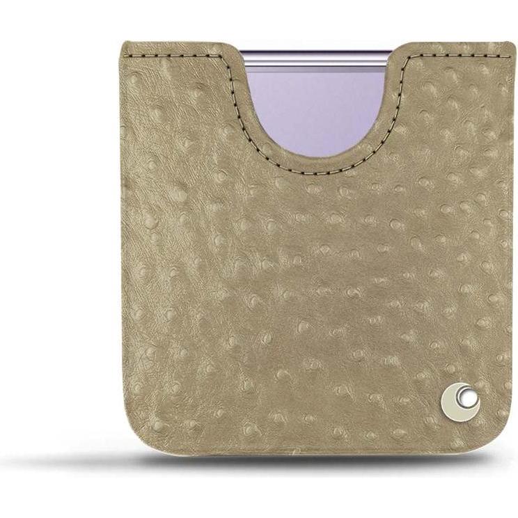 Noreve Lederschutzhülle (Samsung Galaxy Z Flip4), Smartphone Hülle, Beige