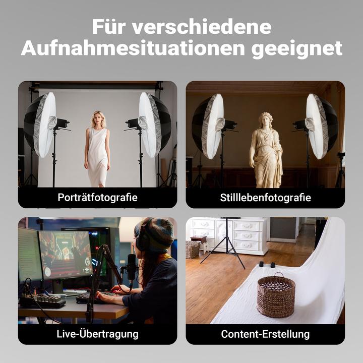 Image du produit Walimex pro Diffuseur pour parapluies réflecteurs paraboliques Ø 165 cm (Boule de diffusion, 165 cm)