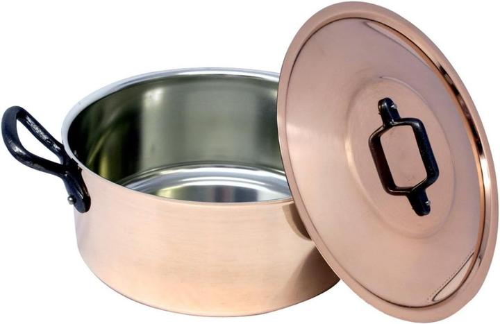 Produktbild Baumalu 204013 cooking pan with lid 24 cm diameter (Bratpfanne, Kochtopf, Kupfer)