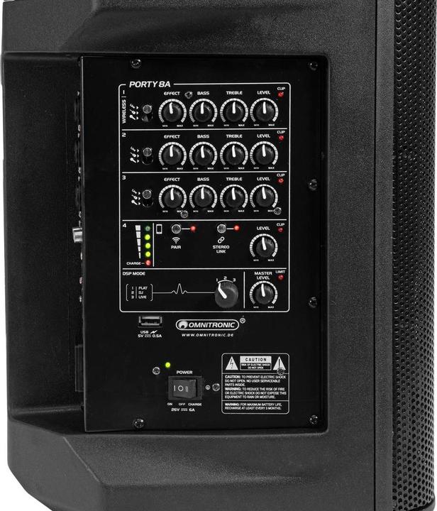 Produktbild Omnitronic PORTY-8A Drahtlos-PA-System (Aktiv)