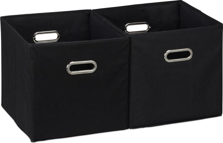 Image du produit Relaxdays Lot de 2 boîtes rangement, sans couvercle (30 x 30 x 30 x 30 cm, 27 l)