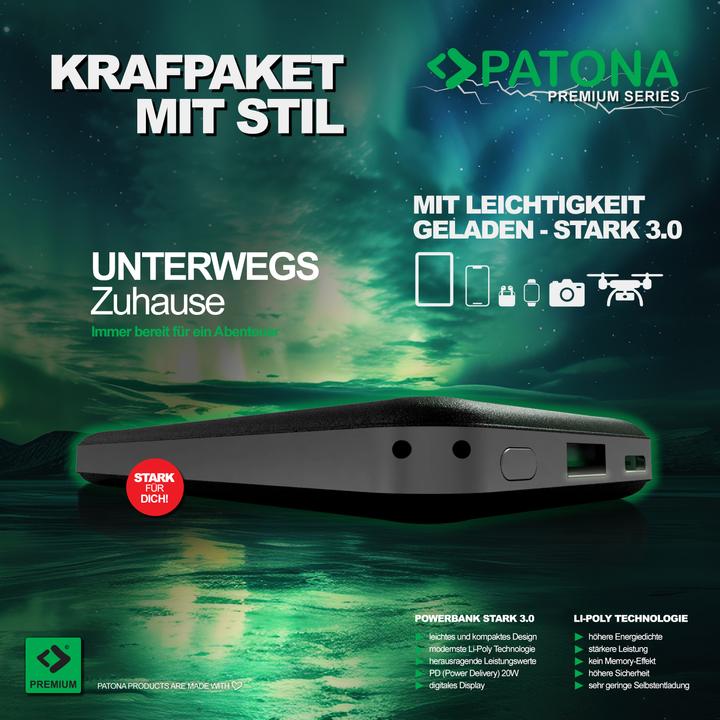 Actual product image Patona Powerbank PD20W 3.0 10000mAh (10000 mAh, 20 W, 37 Wh)