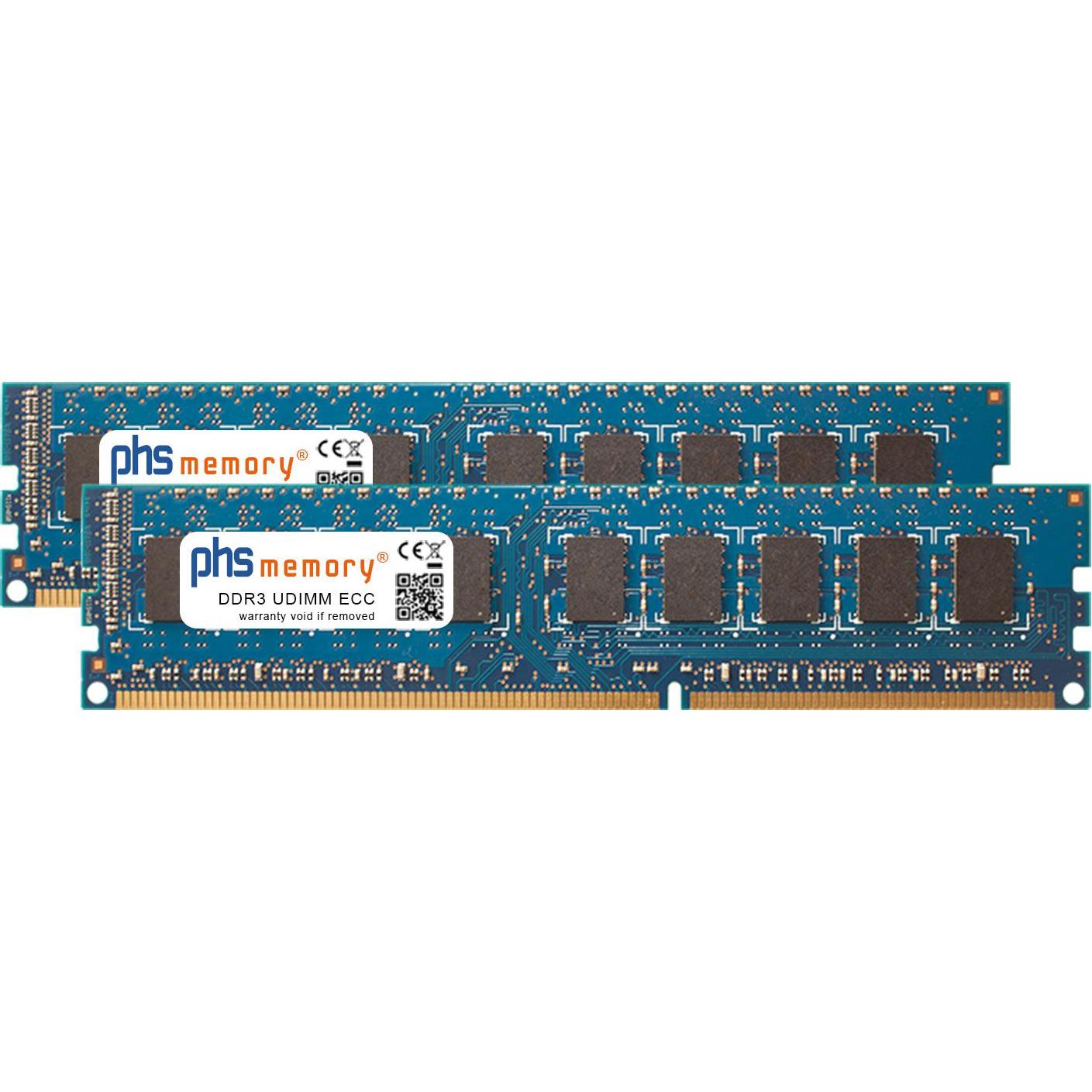 PHS-memory 16GB (2x8GB) Kit RAM Speicher für Synology DiskStation DS3615xs DDR3 UDIMM ECC 1600MHz PC3-12800E (Synology D...