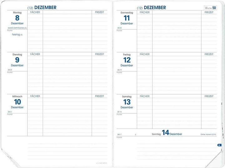 Lehrerkalender Texthebdo Einlage 2017/2018 (16 x 24 cm, Deutsch)