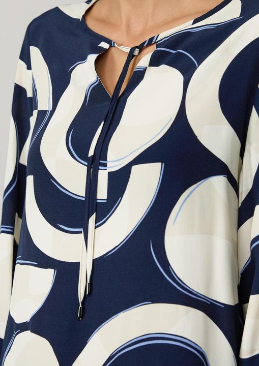 Actual product image S.Oliver Bluse Gemusterte Viskosebluse mit Bindeband (40)