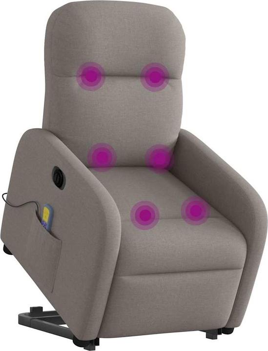 Produktbild VidaXL Elektrischer Massagesessel mit Aufstehhilfe Taupe Stoff