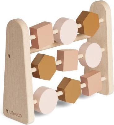 Actual product image Liewood Abacus slide rule Astrid made of beech wood Rose Multi Mix
