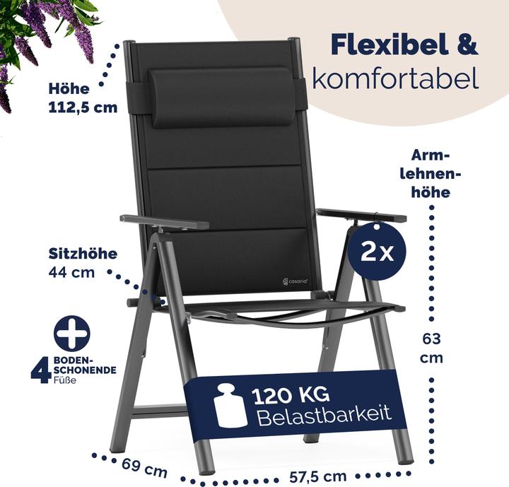 Image du produit Casaria Ensemble de chaises de jardin