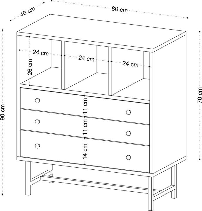 Image du produit Kalune Design Aniyah (80 x 85 x 40 cm)
