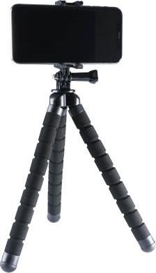 Produktbild Vivanco Flexibles Stativ fuer Smartphones und Aktion Cams, schwarz