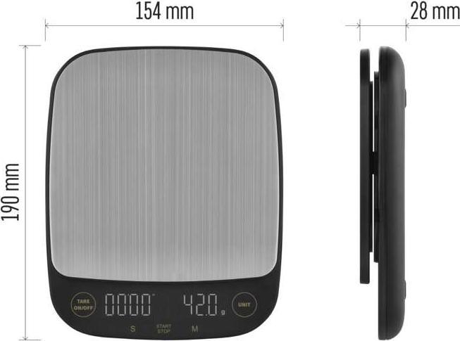 Actual product image Emos Digital kitchen scales EV029 black