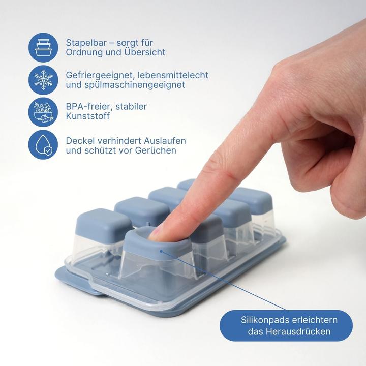 Produktbild B-Home Eiswürfelbehälter mit Deckel Eiswürfelform Eiswürfelschale