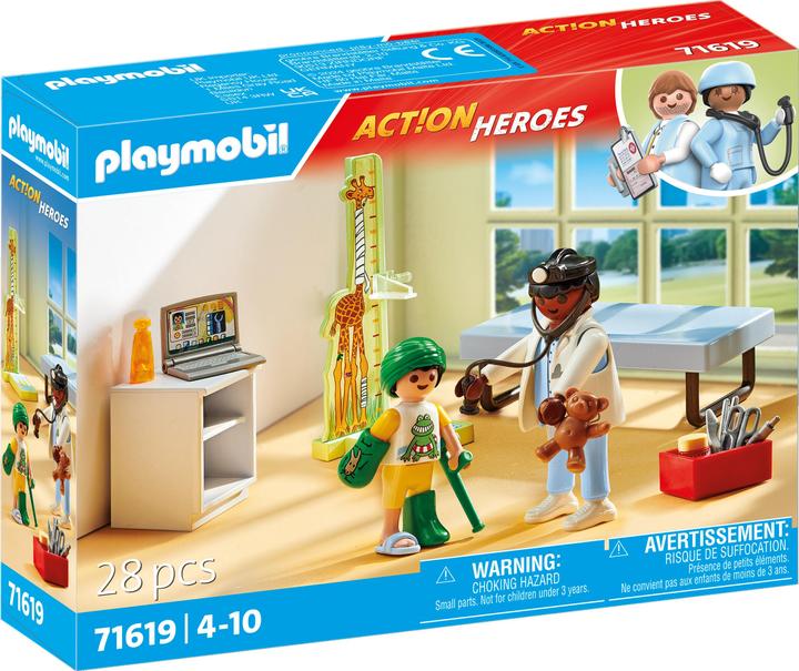 Playmobil Kinderarzt mit Teddybär (71619, Playmobil Action Heroes)