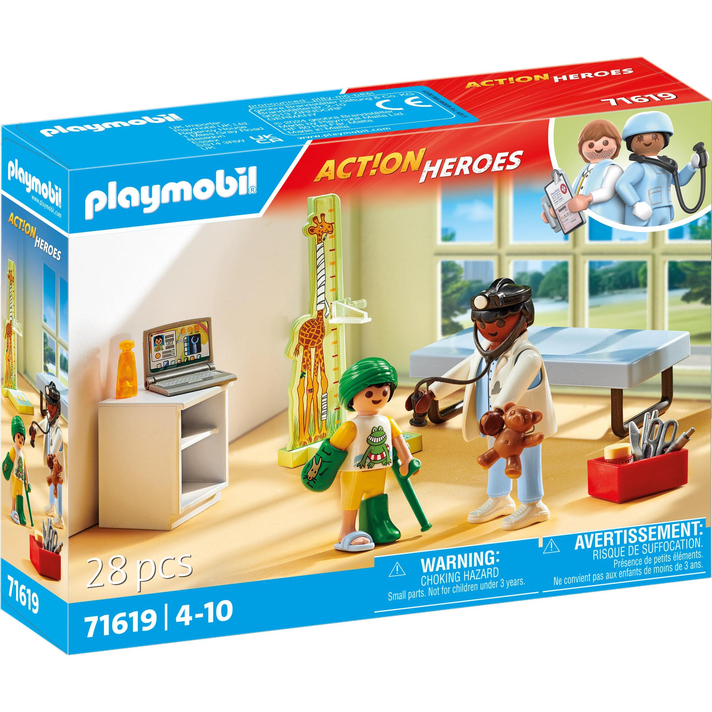 Playmobil Kinderarzt mit Teddybär (71619, Playmobil Action Heroes)