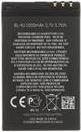 Actual product image Nokia BL-4U Battery for 1000mAh Li-Ion (OEM)
