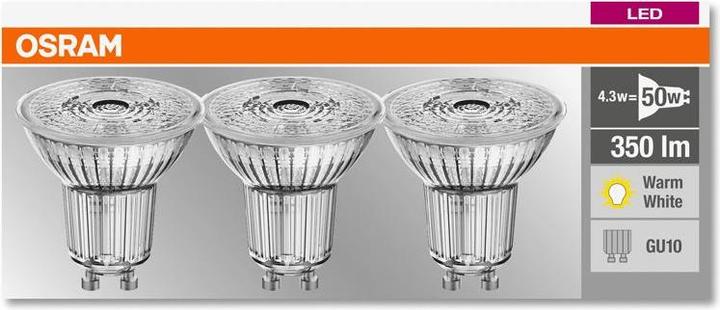 Actual product image Osram Led Base Par16 (GU10, 4.30 W, 350 lm, 3 x, F)