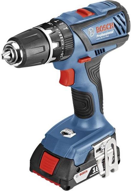 Bosch Professional GSB 18-2-LI Plus mit 2 Akkus (Akkubetrieb)