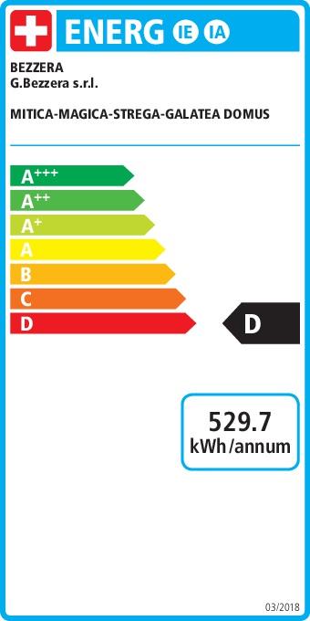 Label énergétique Bezzera Réservoir Mitica S MN
