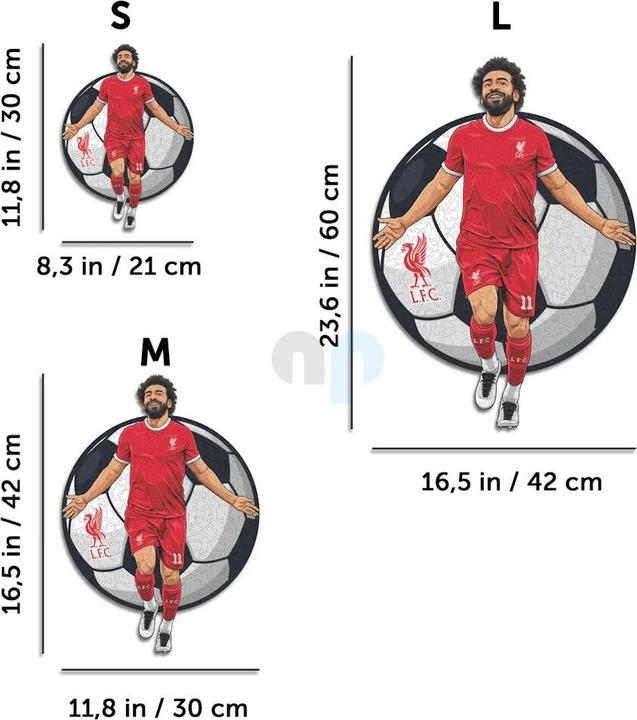 Produktbild Iconic Liverpool FC - Mo Salah - Holz Puzzle Grösse S (150 Teile) (150 Teile)