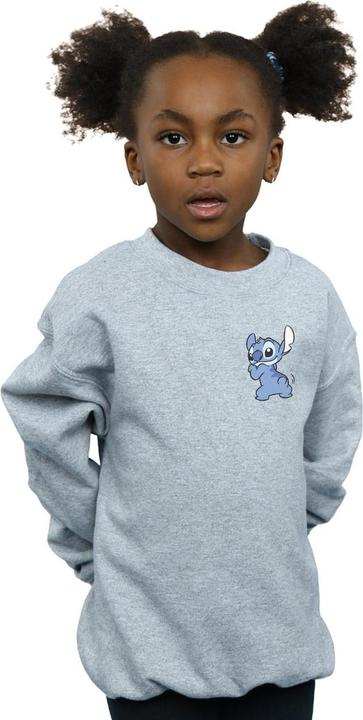 Actual product image Disney Girls Lilo And Stitch Stitch Backside Breast Print Sweatshirt (152, 158)