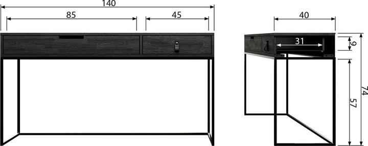 Image du produit Woood Silas (40 x 140 x 74 cm)