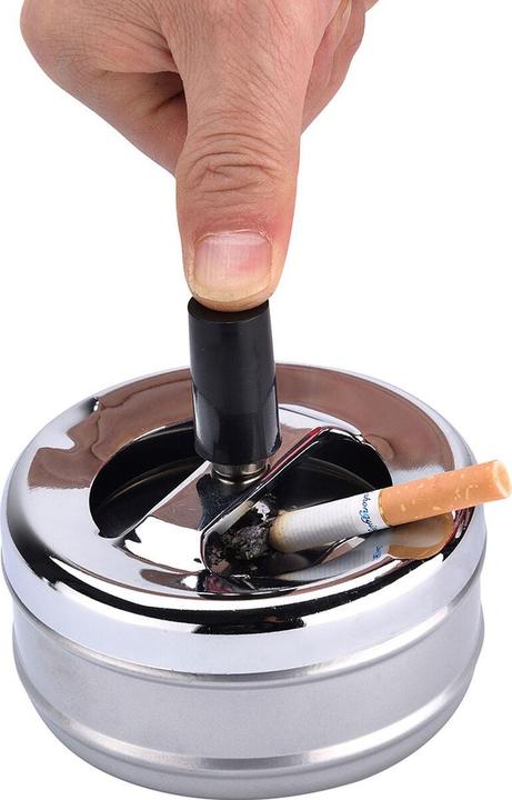 Actual product image Champ Push metal ashtray 9 cm