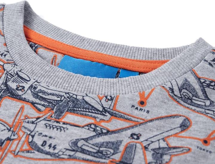 Immagine prodotto vidaXL Felpa da bambino grigio melange 128,Materiale: 85% cotone (128)