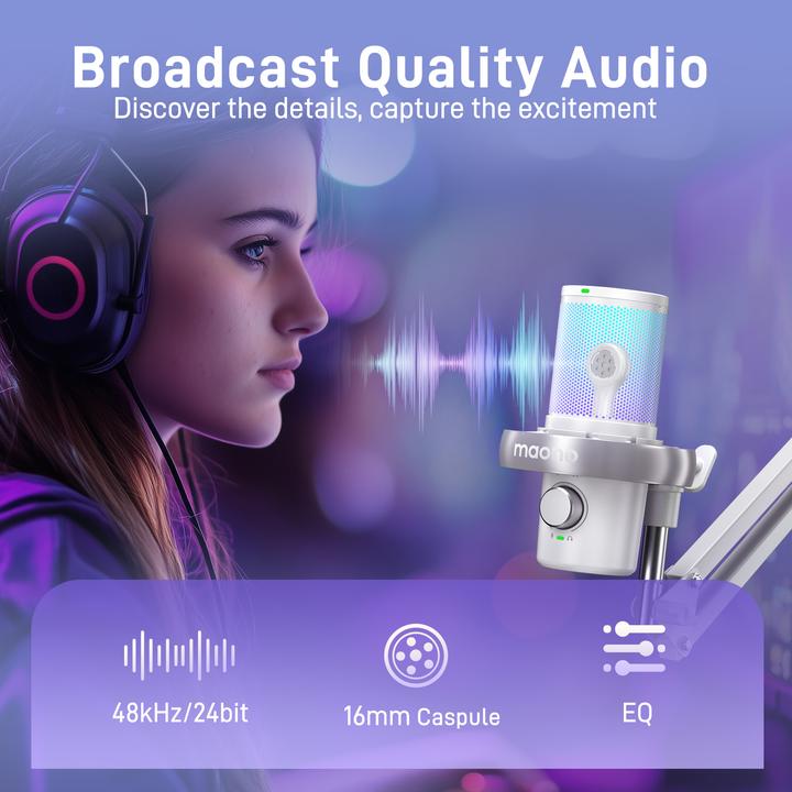 Actual product image Maono DM40 S Pro Microphone (white)