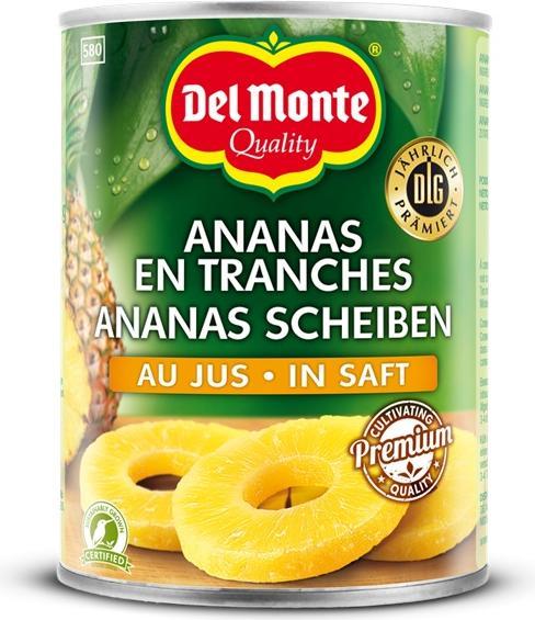 Image du produit Del Monte Tranches d'ananas au jus 350/565g (565 g)