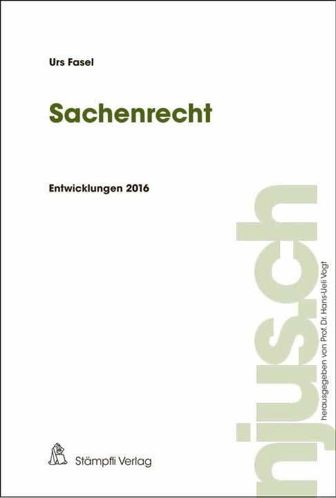 Produktbild Sachenrecht (Deutsch, Urs Fasel, 2017)