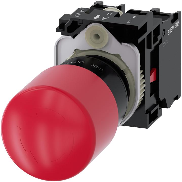Actual product image Siemens SIEM emergency stop mushroom pushbutton