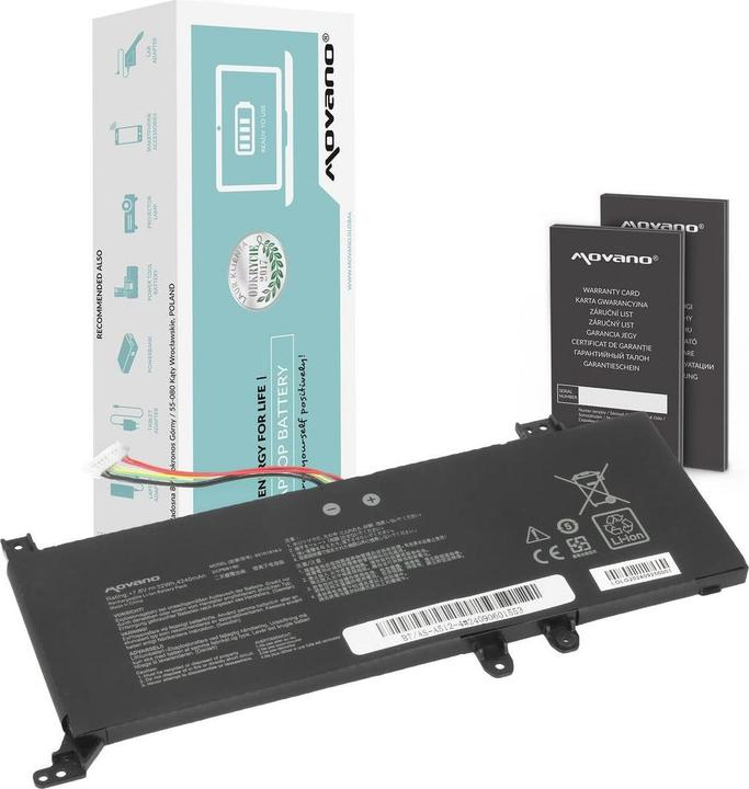 Produktbild Movano Bateria B21N1818-2 do Asus X512FA X512UF X509FB X509FA X509FJ X509 - 3800 mAh (29 Wh) (3800 mAh)