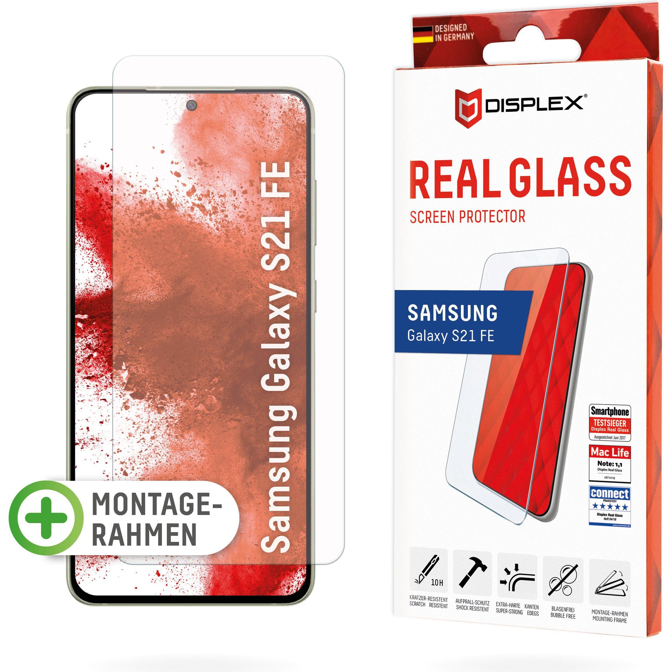 Thumbnail - Displex Real Glass, 2D Panzerglas (1 Stück, Samsung Galaxy S21 FE), Smartphone Schutzfolie, Transparent