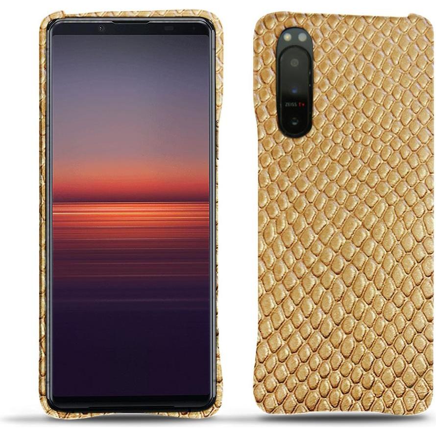 Noreve Lederschutzhülle (Sony Xperia 5 II), Smartphone Hülle, Beige