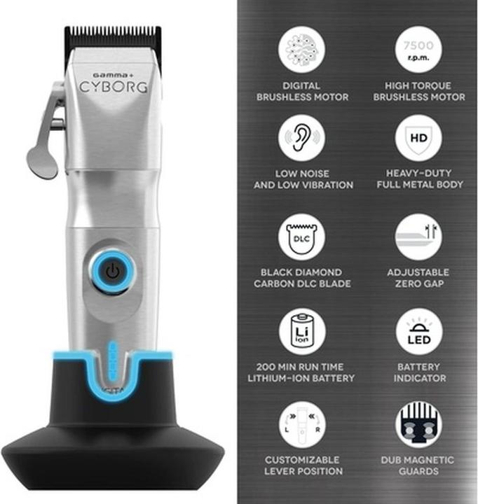 Immagine prodotto Gamma + + Cyborg Clipper Prfessioneel con motore digitale e un comportamento metallico ultrabestendige