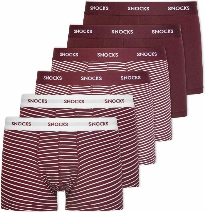 Produktbild Snocks Boxershorts mit Streifen (M, 6er Pack)