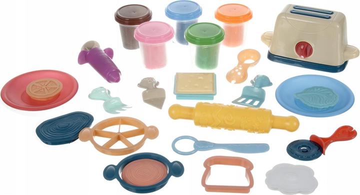 Actual product image Kruzzel Large toy set with pasta syringe, toy toast and modelling clay