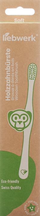Actual product image Liebwerk Wooden toothbrush Kids Monkey (Soft, 1 x)