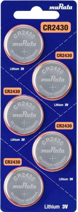 Produktbild Murata Lithium-Knopfzelle (5 Stk., CR2430, 300 mAh)