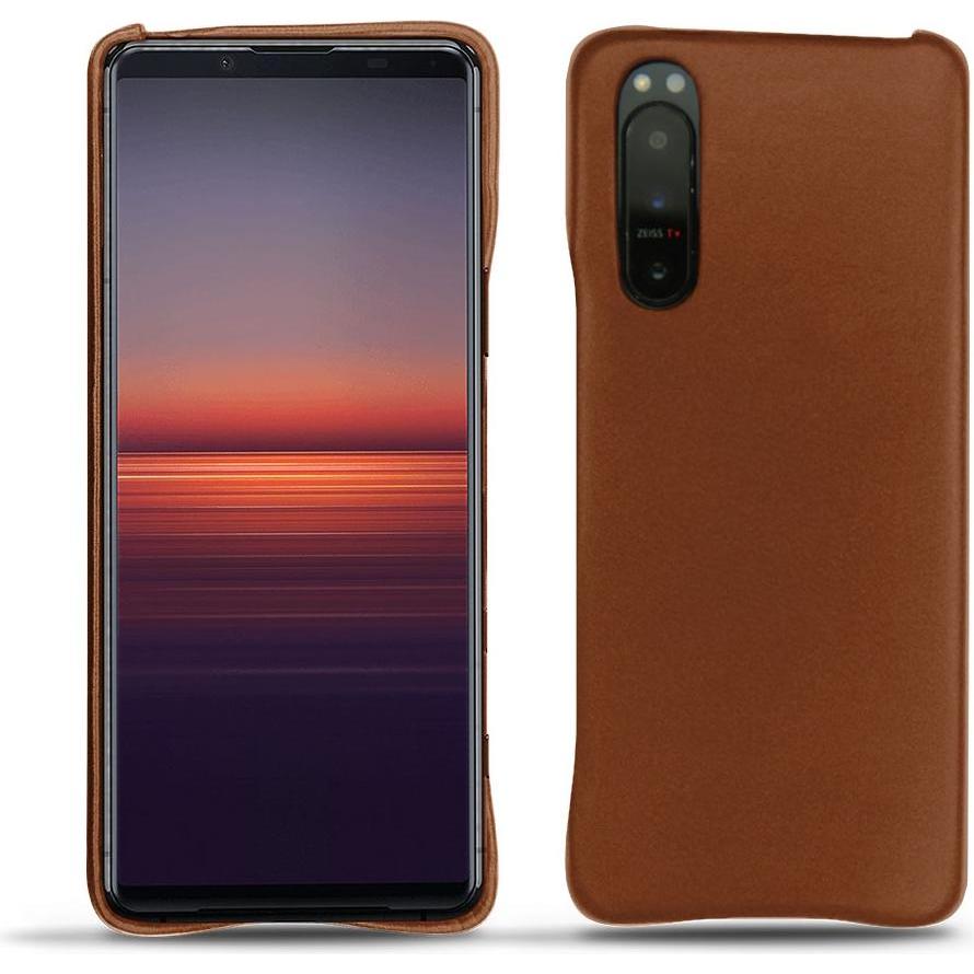 Noreve Lederschutzhülle (Sony Xperia 5 II), Smartphone Hülle, Braun