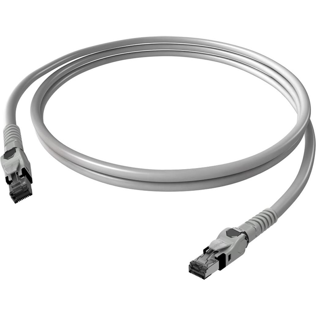 Thumbnail - Zellner group EasyLan VarioBoot CP1OAMSMS0020 Patchkabel Kat.6A ISOIEC grau 2m (S/FTP, CAT6a, 2 m), Netzwerkkabel