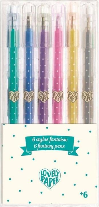 Actual product image Djeco 6 glitter gel pens (Multicoloured, 6 x)
