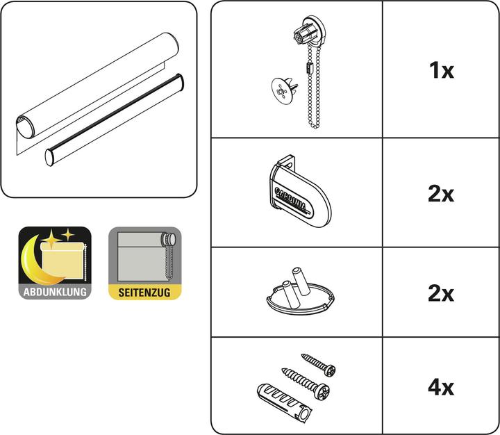 Productafbeelding Gardinia Zijwaarts trekkend rolgordijn (82 x 230 cm)