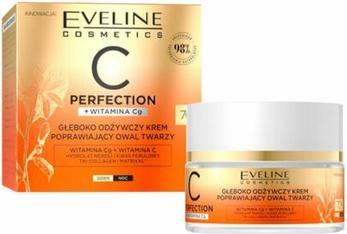 Actual product image Eveline C Perfection Deeply Nourishing Face Oval Improving Cream 70+ Day/Night 50Ml (Suntan cream, SPF 50+, 50 ml)