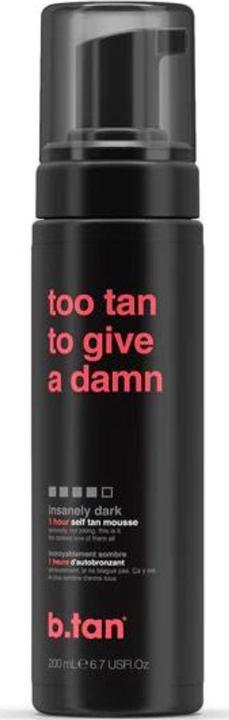 Actual product image B.Tan Too Tan To Give A Damn Tan Mousse 200 ml (Self tanning serum, 200 ml)